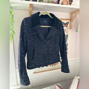 GAP wool blend moto jacket
